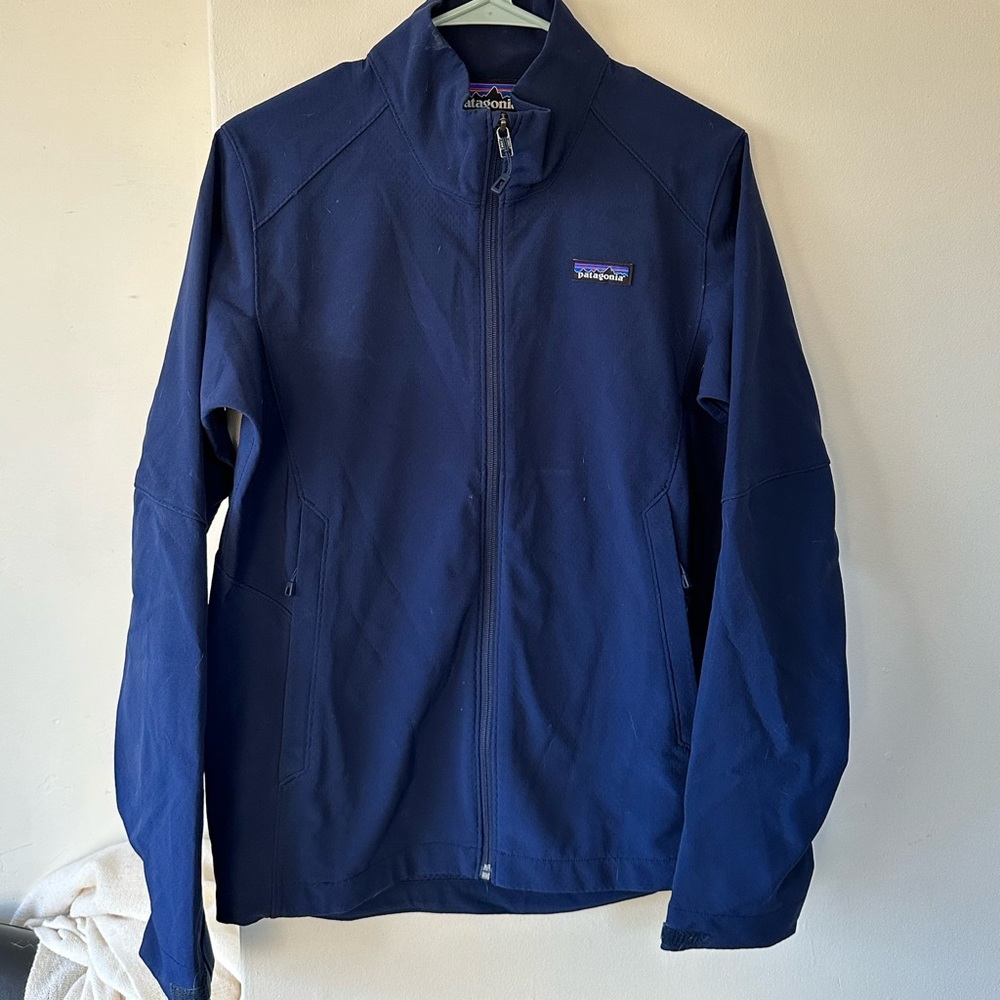Patagonia blue zip up jacket
